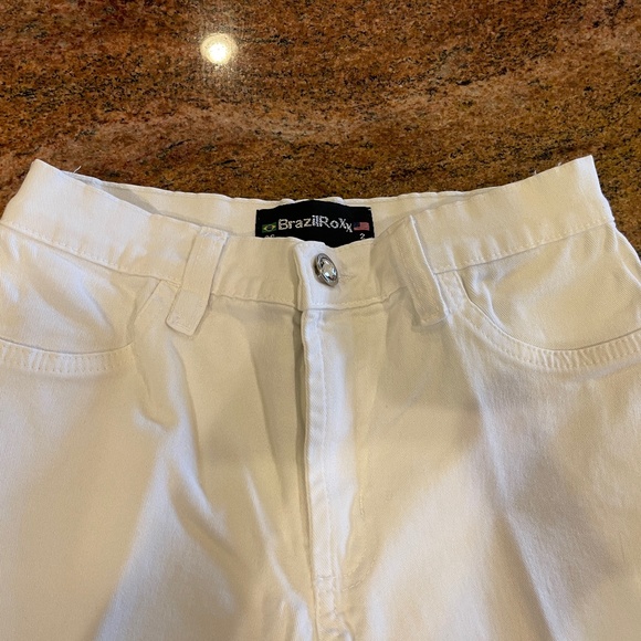 Brazil Roxx White High Rise Wide Leg Jeans Size 2 (38) NWOT - Picture 2 of 13